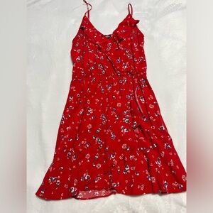 Express Red Floral Dress in Size Small
